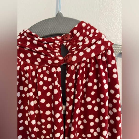 ENFOCUS STUDIO Women’s Red and White Polka Dot Maxi Dress - Picture 6 of 7